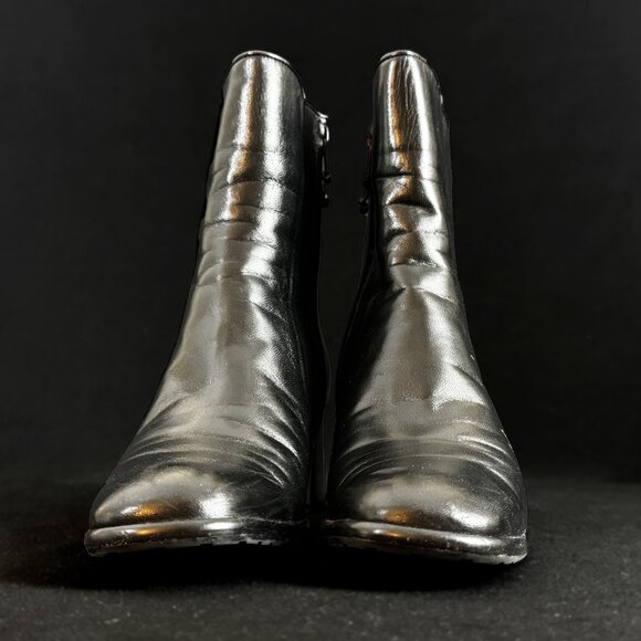 Salvatore Ferragamo Leather Zip Ankle Boots Size 8.5 AA - Picture 4 of 10